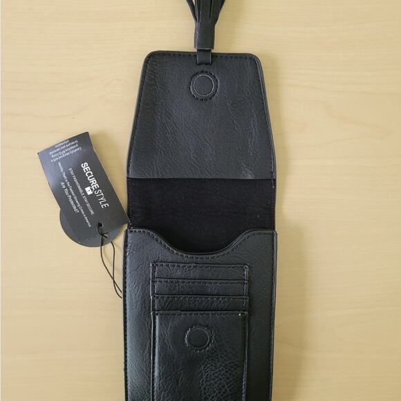 K. Carroll RFID Black Phone Bag with credit card slots crossbody - Picture 6 of 6